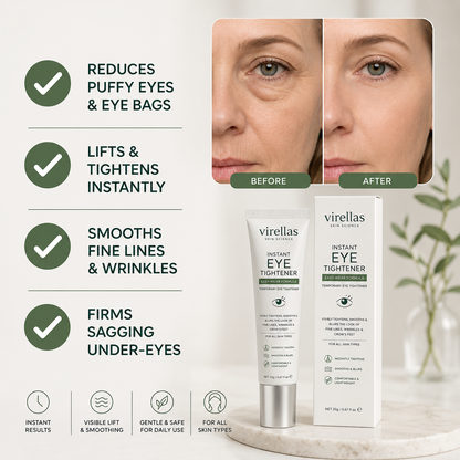 𝐕𝐢𝐫𝐞𝐥𝐥𝐚𝐬™ 𝐈𝐧𝐬𝐭𝐚𝐧𝐭 𝐄𝐲𝐞 𝐓𝐢𝐠𝐡𝐭𝐞𝐧𝐞𝐫 | Smooth & Firm Under Eyes