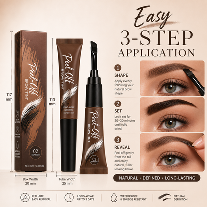 Buy 1 Get 1 FREE! 🔥5-Color Tear-Off Brow Tint – Waterproof