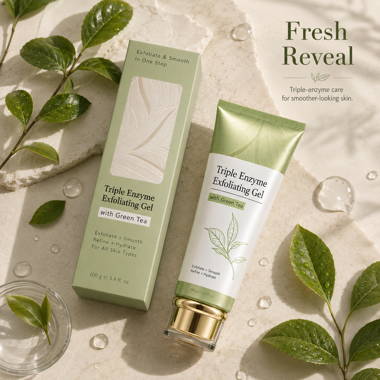 Triple Enzyme Exfoliating Gel-Clear Build-Up. Bring Back Your Natural Glow. ✨
