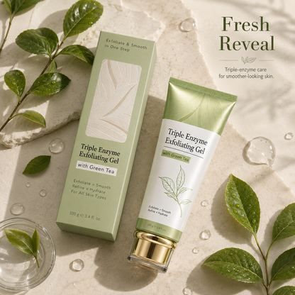 Triple Enzyme Exfoliating Gel-Clear Build-Up. Bring Back Your Natural Glow. ✨