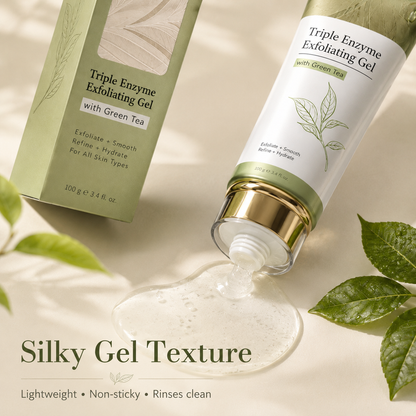 Triple Enzyme Exfoliating Gel-Clear Build-Up. Bring Back Your Natural Glow. ✨